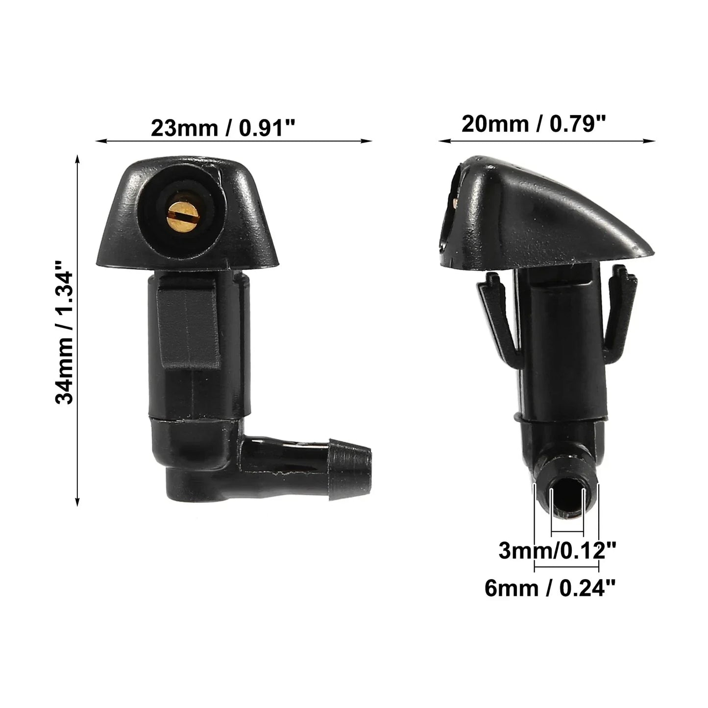 4 x Windshield Washer Nozzle Kit for Honda Civic, Odyssey, Accord (2001-2023)