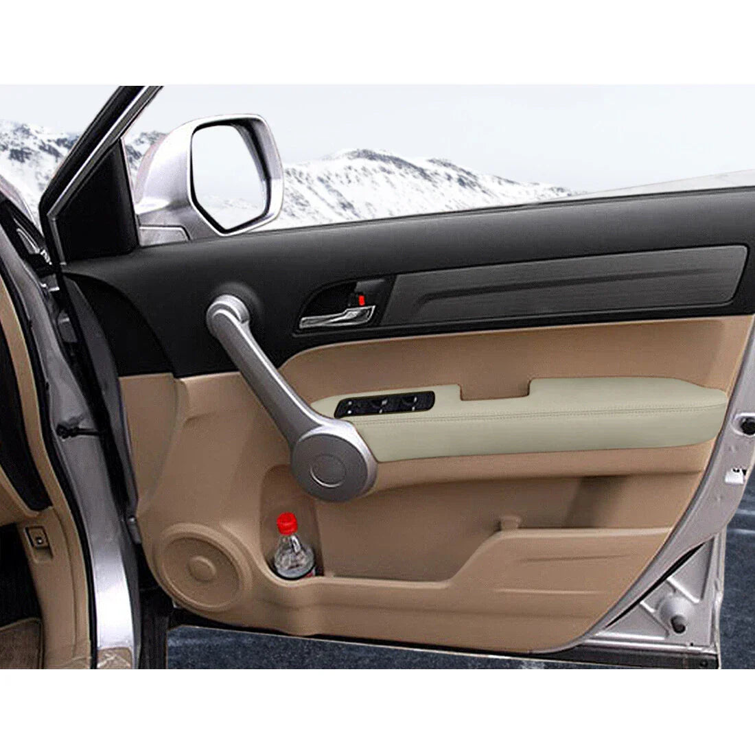 Beige Front Door Armrest Covers for Honda CRV (2007-2012)