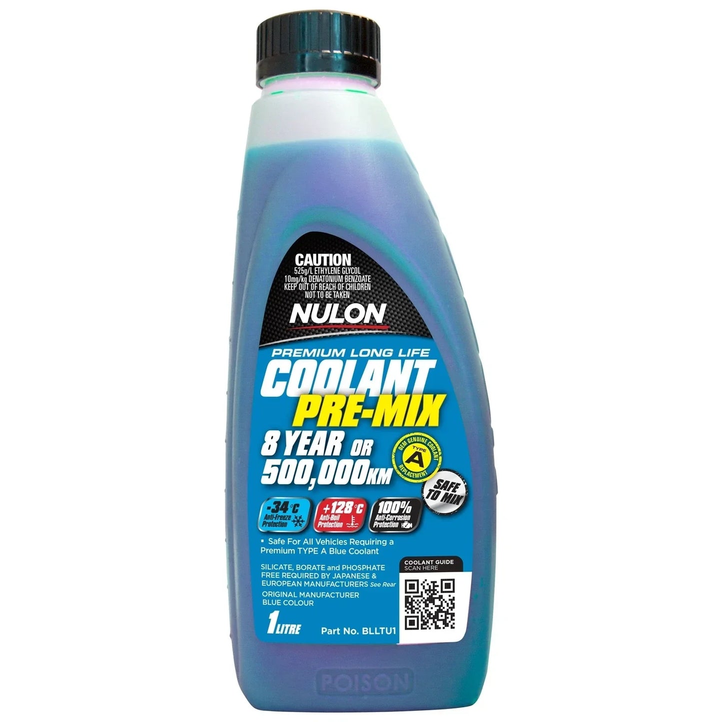 Nulon Blue Premium Long Life Coolant Premix 1L Top-up