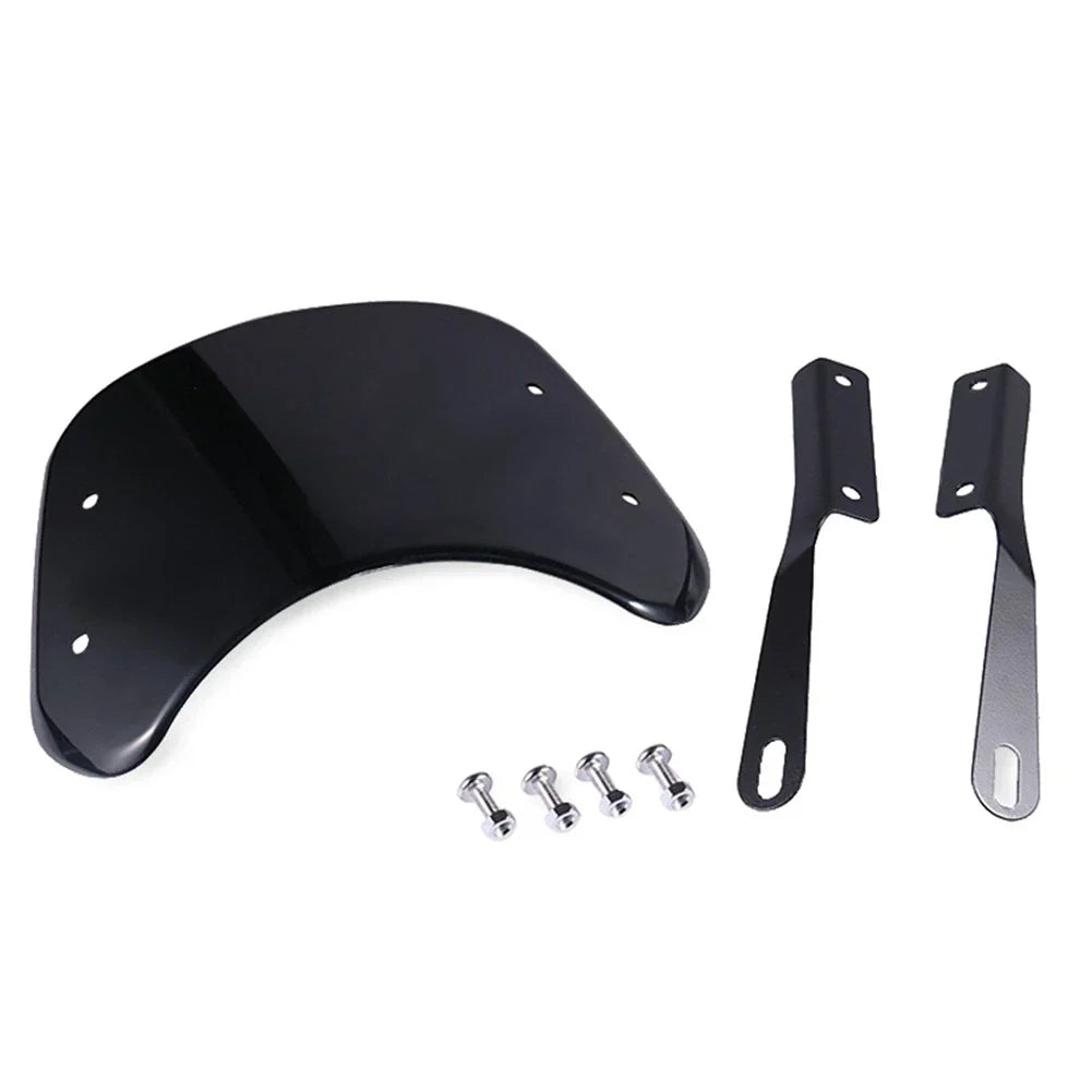 5-7'' Round Headlight Windscreen for Universal Fit Motor Black