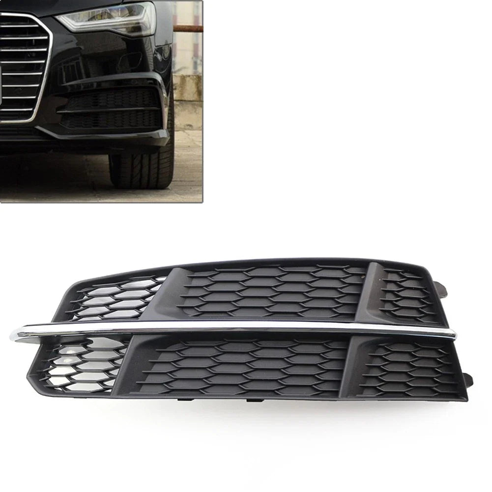Black Chrome Front Left Bumper Grille for Audi A6 C7 (2014-2018)