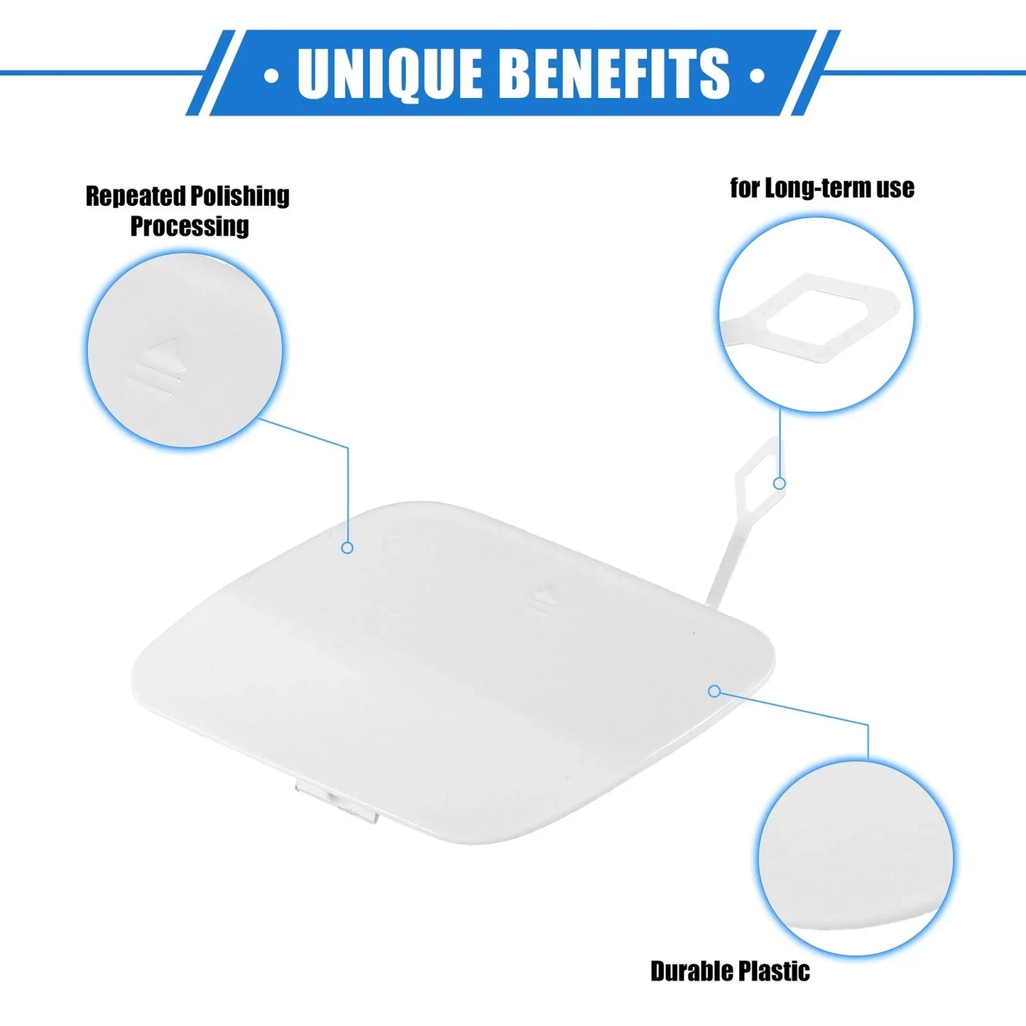 Car Rear Bumper Tow Hook Eye Cover for Mercedes-Benz C300 (2015-2021)