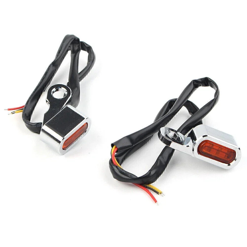 Mini LED Turn Signal Indicator Amber Light for Motorcycles