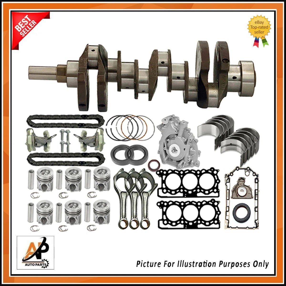 Crankshaft Engine Rebuild Parts Kit for Jaguar Land Rover 3.0 306DT (2003–2010)