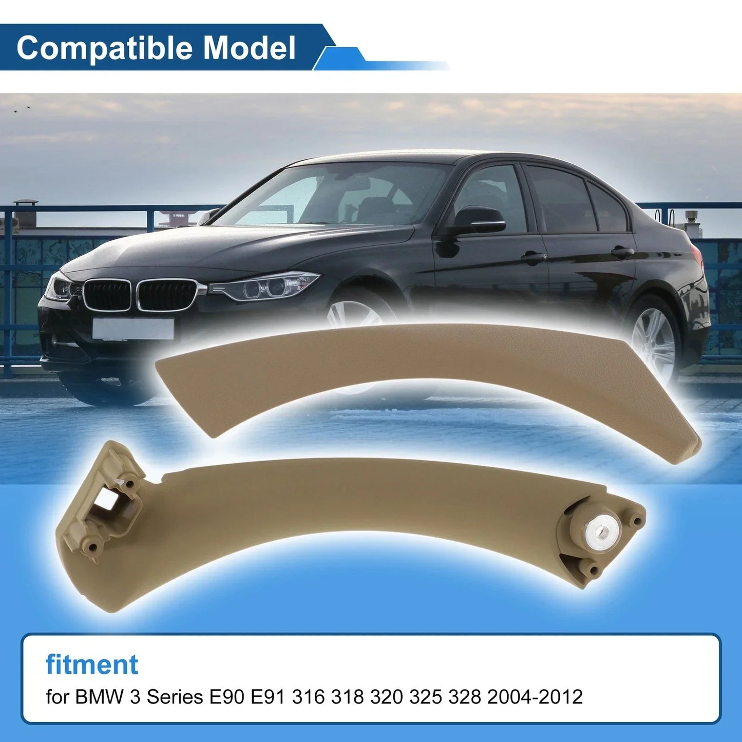 Inner Door Panel Handle for BMW 3 Series E90 E91 (2004 - 2012) Beige
