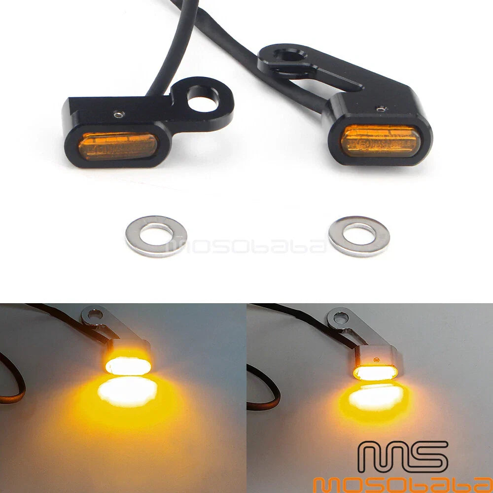 Mini LED Turn Signal Lights for Harley Touring Dyna Softail FLTRU (2006-2023)