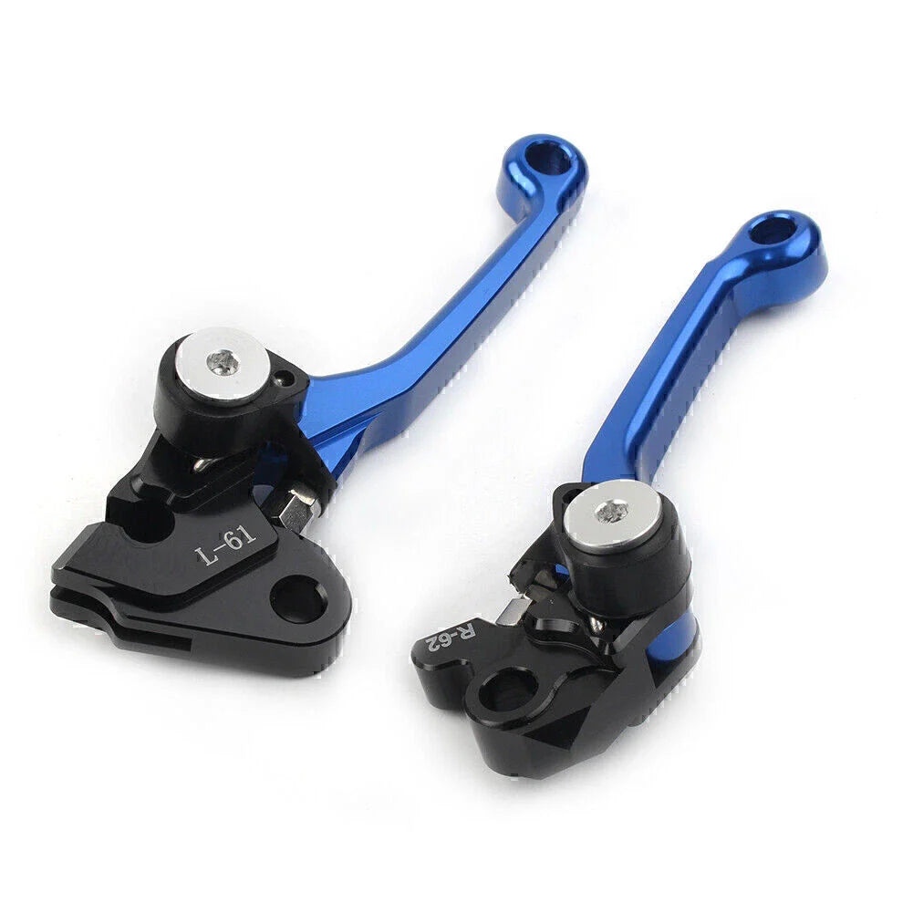 Blue Aluminum Pivot Dirt Clutch Brake Levers for Kawasaki KX450F (2006-2012)