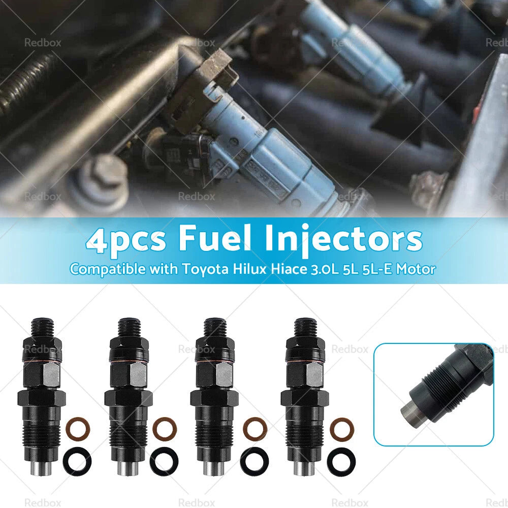4X Diesel Fuel Injectors for Toyota Hilux Hiace 3L 5L (1997-2005)