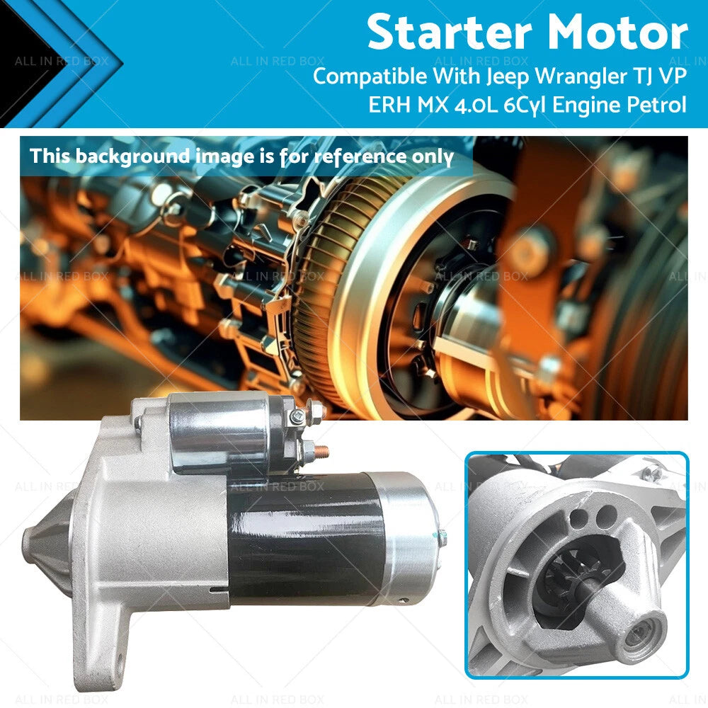 Starter Motor for Jeep Wrangler TJ 4.0L Petrol (1996-2007)
