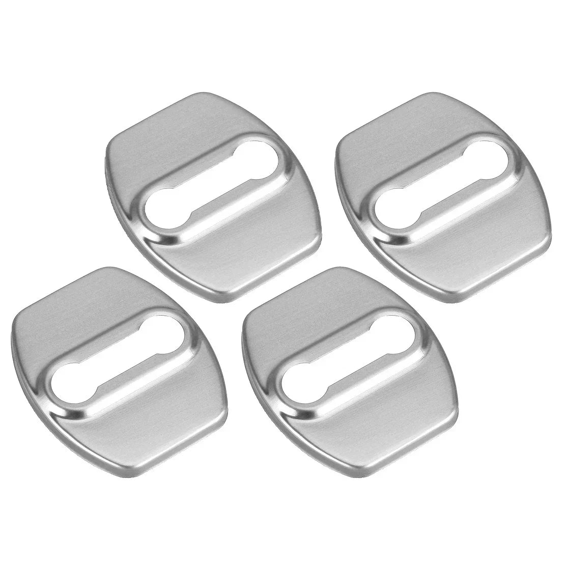 4 x Silver Stainless Steel Door Lock Protector Covers for Kia GT
