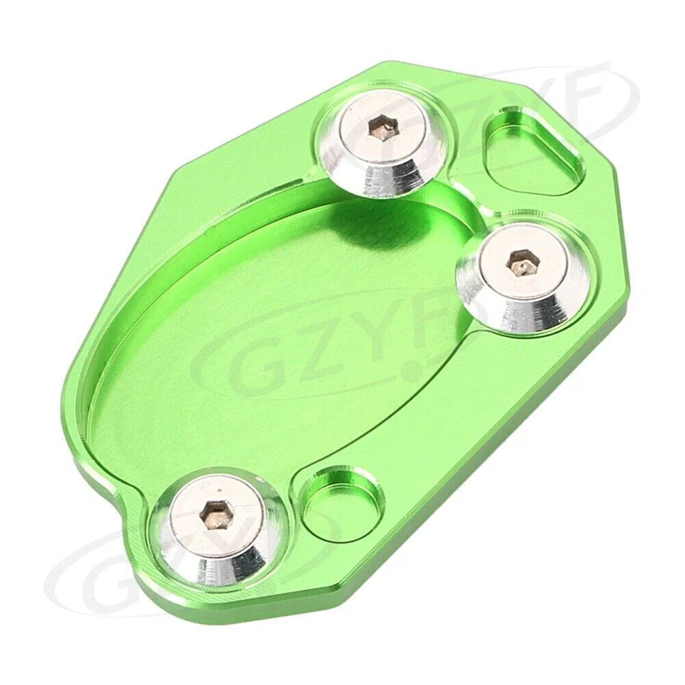 Kawasaki Z1000 ZX10R ZX6R Side Stand Kickstand Plate Pad - Green