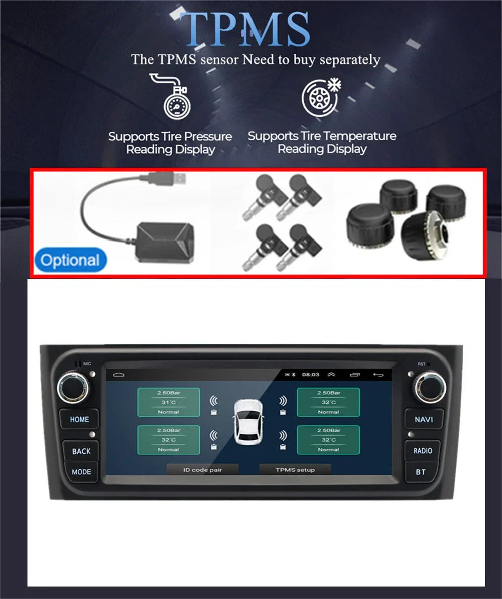 6.86'' Car Stereo Radio GPS WIFI for Fiat Grande Punto / Linea (2007-2015)