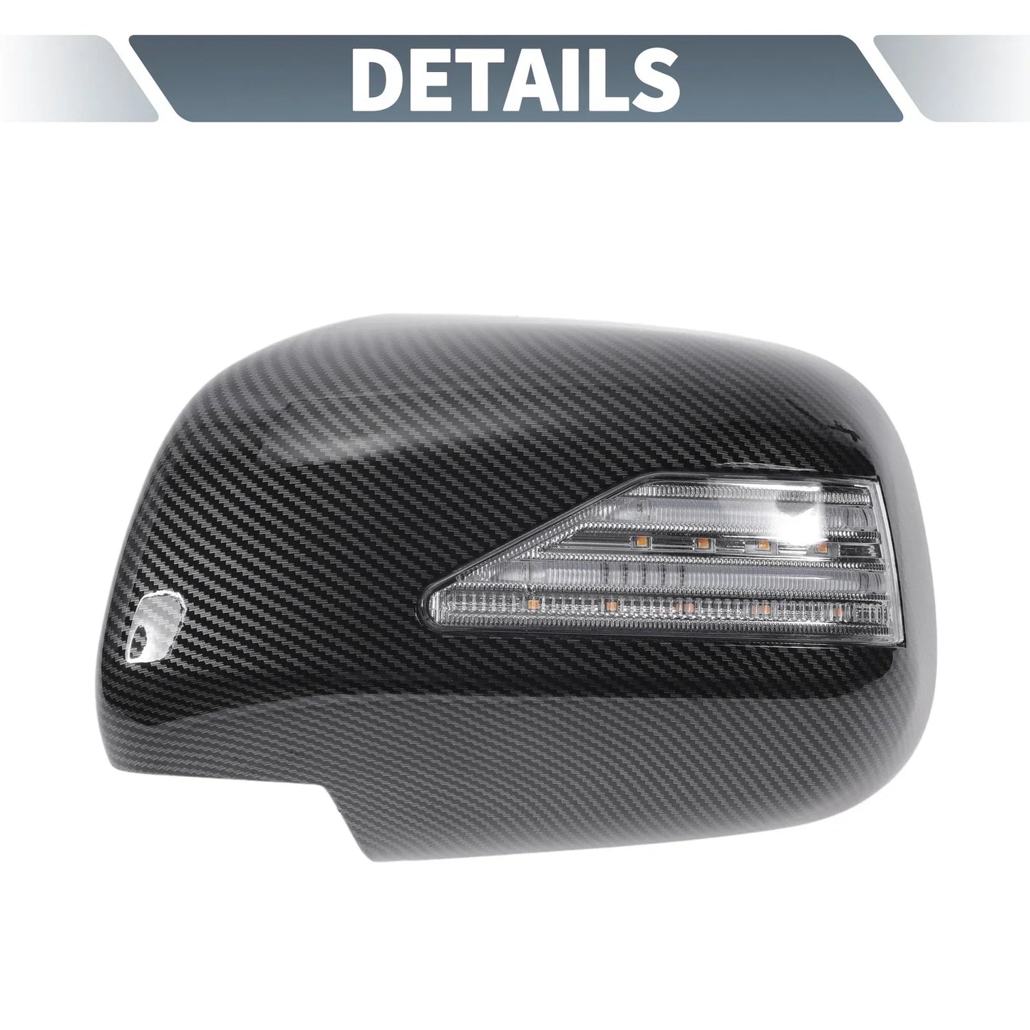 Rearview Mirror Cover Overlay Black Carbon Fiber for Lexus RX330 RX300 (2003)
