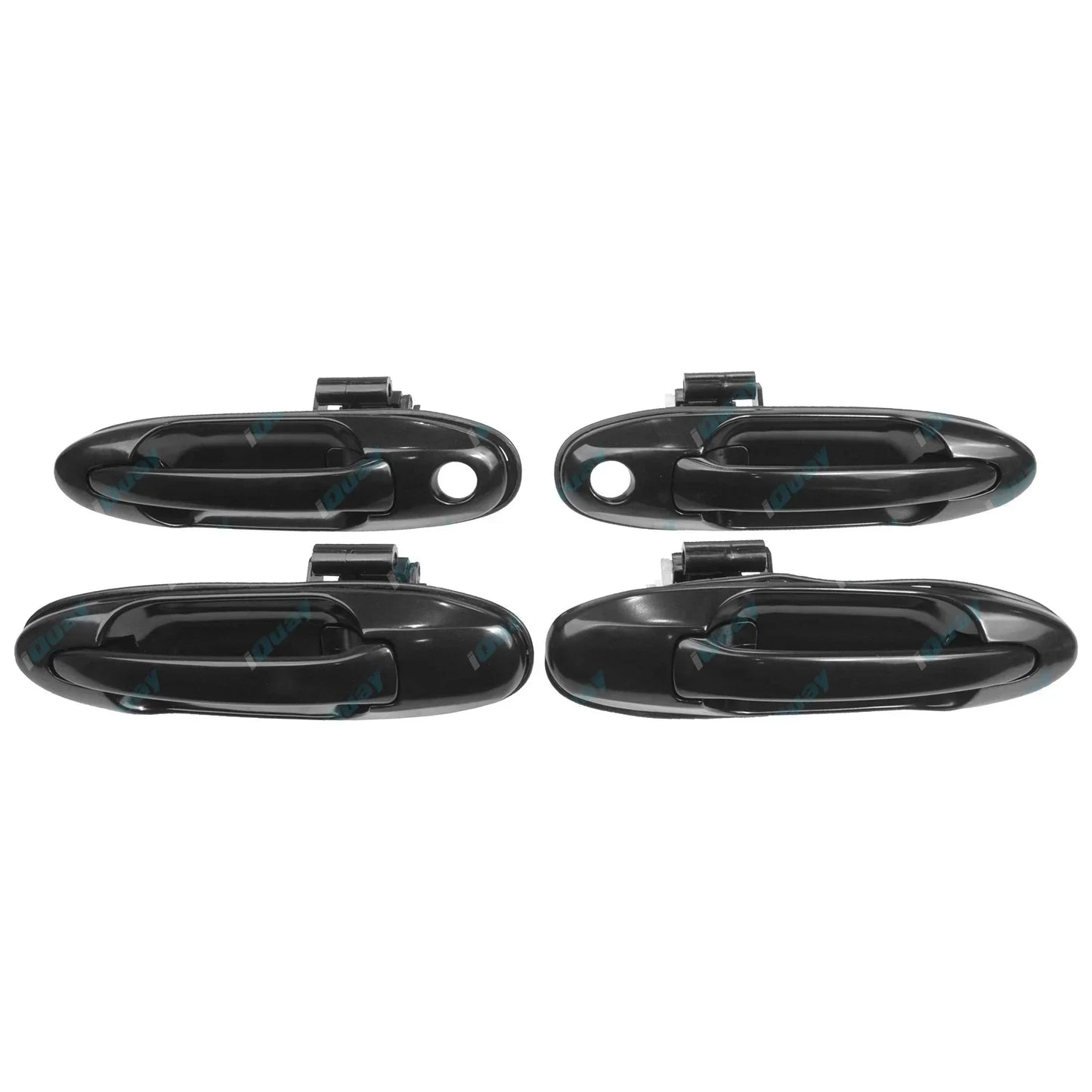 Black Front & Rear Outer Door Handles for Toyota Landcruiser 100 105 Series