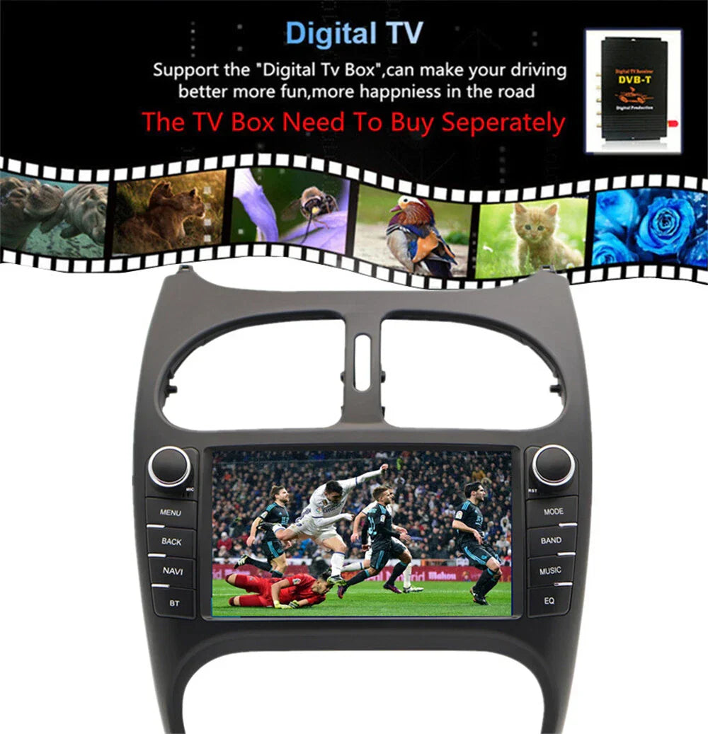 7'' Android Car Stereo GPS Navigation for Peugeot 206 (1999-2008)