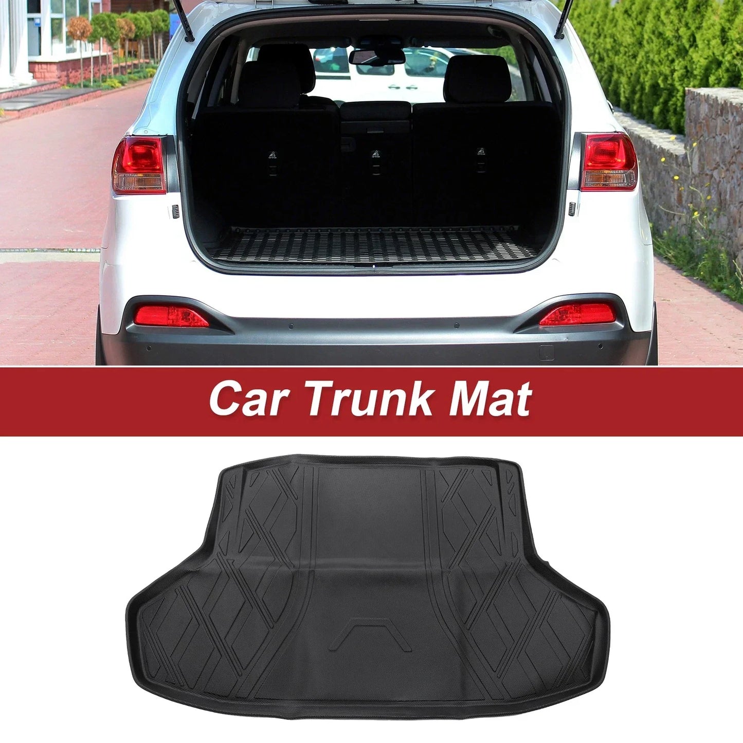Cargo Liner Rear Trunk Mat for Honda Civic Si (2022-2023) Diamond Pattern TPE