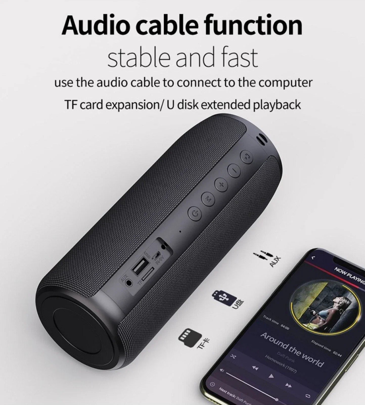 Portable Waterproof Bluetooth Speaker Super Bass TWS