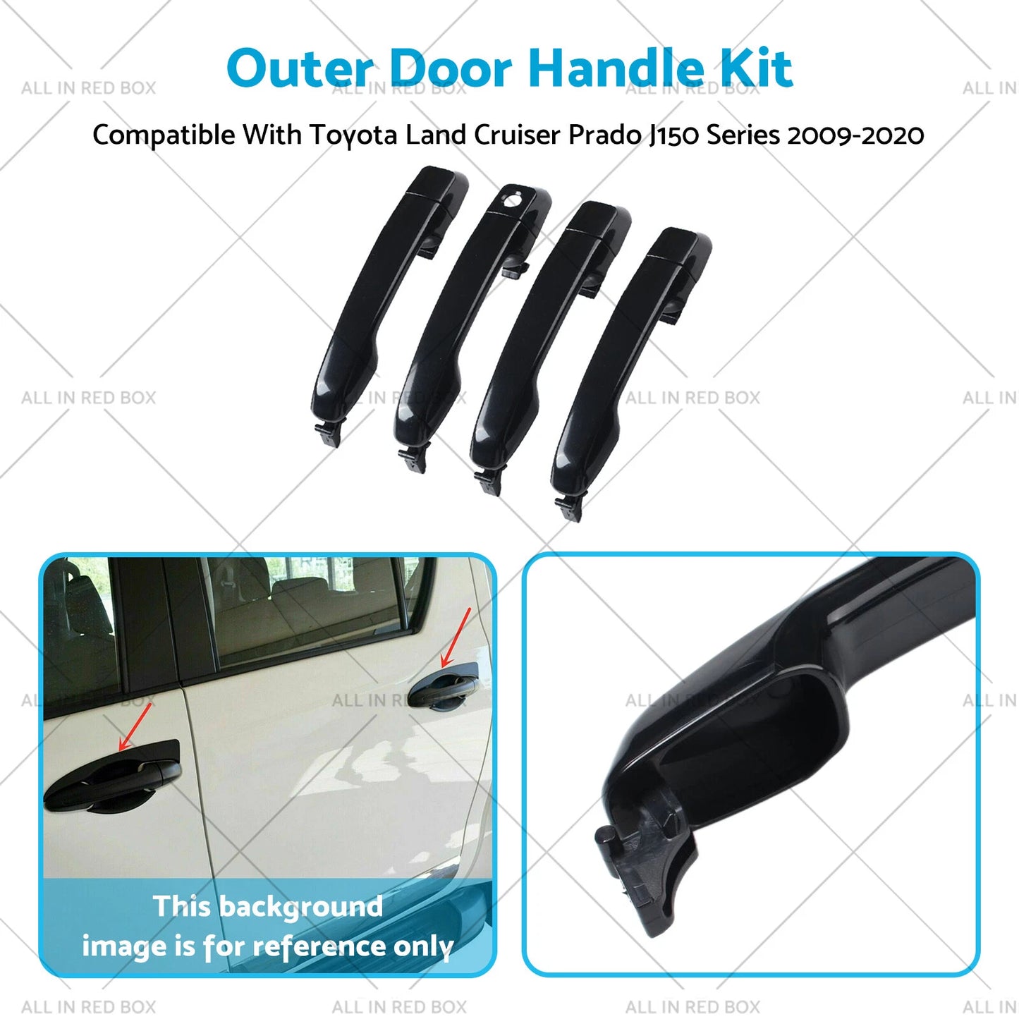 Front & Rear Outer Door Handles for Toyota Prado J150 (2009-2020)