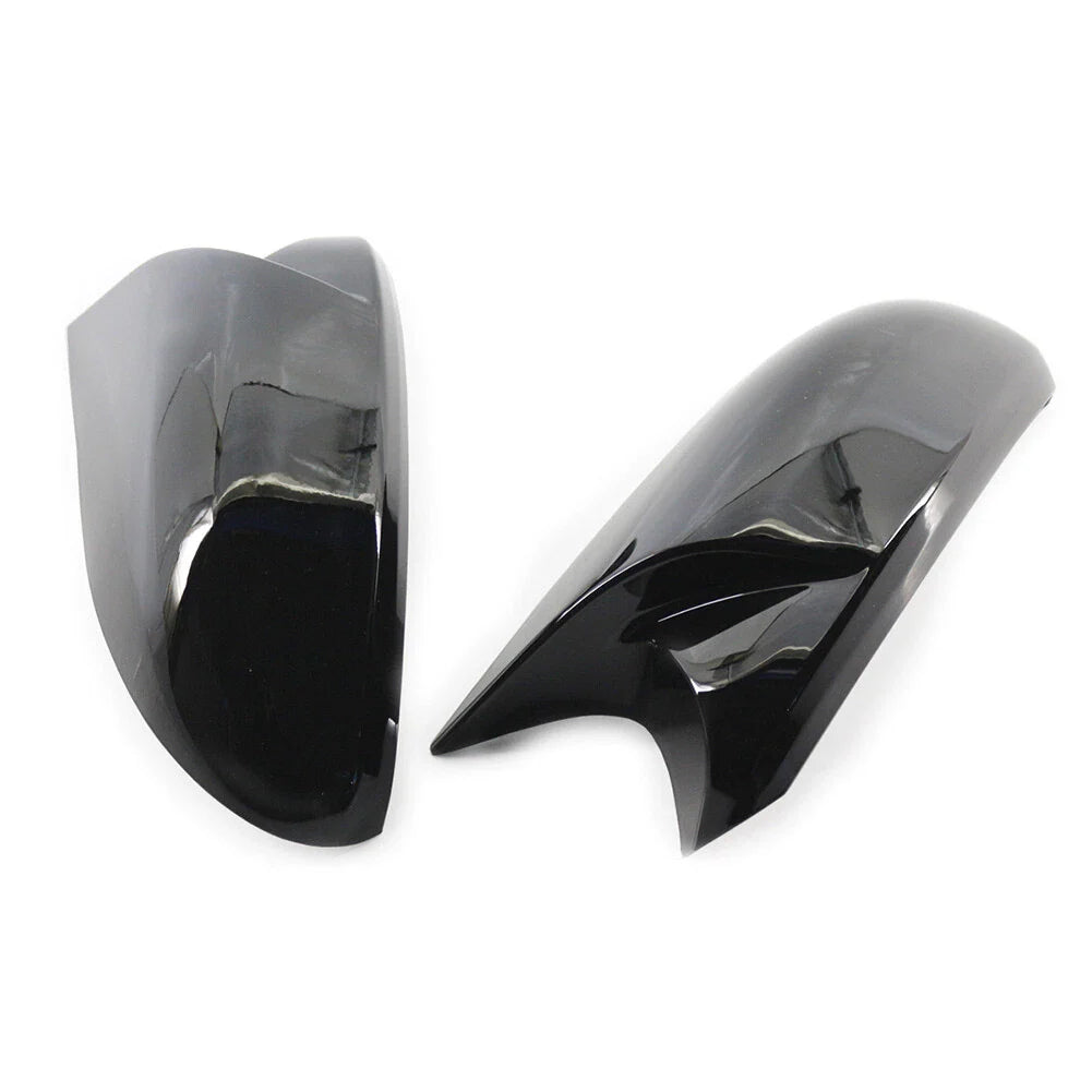 Black Rearview Mirror Cover Caps for BMW E81 E82 E87 E88 E90 E91 E92 (2006-2013)