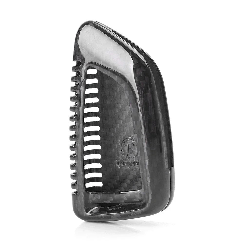 Carbon Fiber Black Remote Key Fob Cover for BMW X5 X6 X5M X6M (2007-2020)