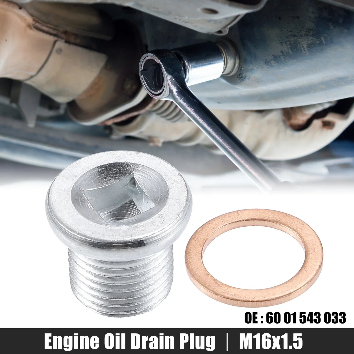 Steel Engine Oil Drain Plug Screw with Gasket for Nissan
