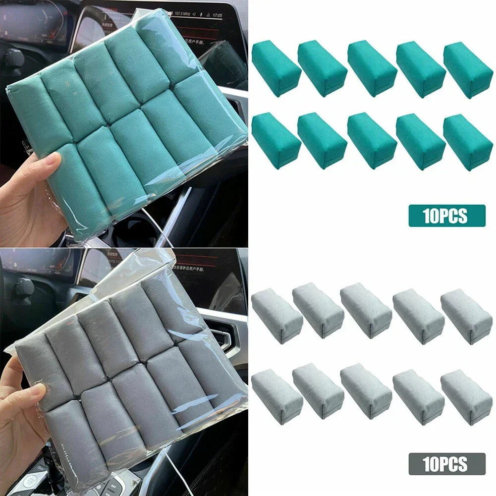 10pcs/Set 8cm Car Detailing Suede Sponge Applicator for Car