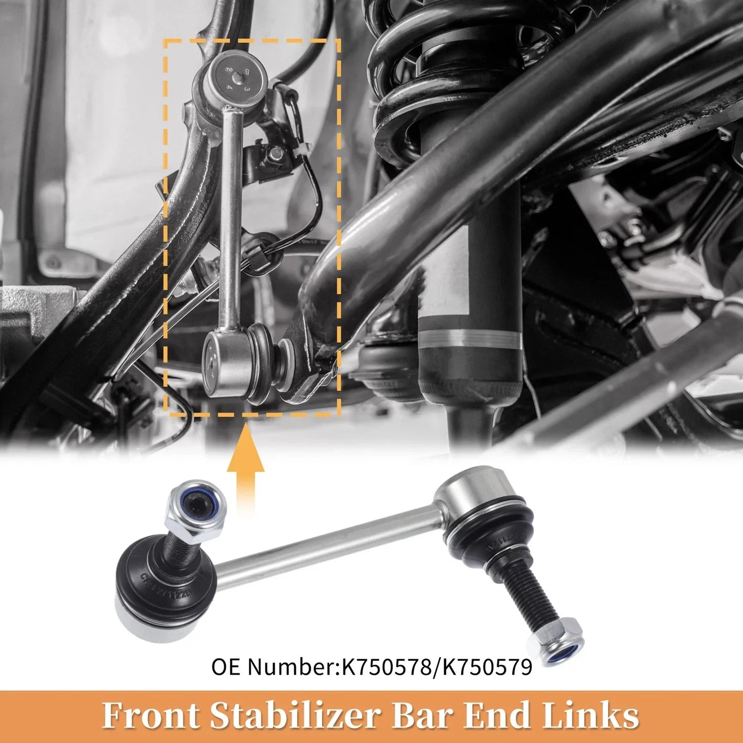 2 x Front Stabiliser Sway Bar Links for Dodge Durango (2011-2015)