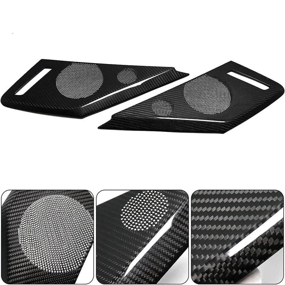 Real Carbon Side Door Speaker Horn Covers for C8 Corvette (2020-2023)