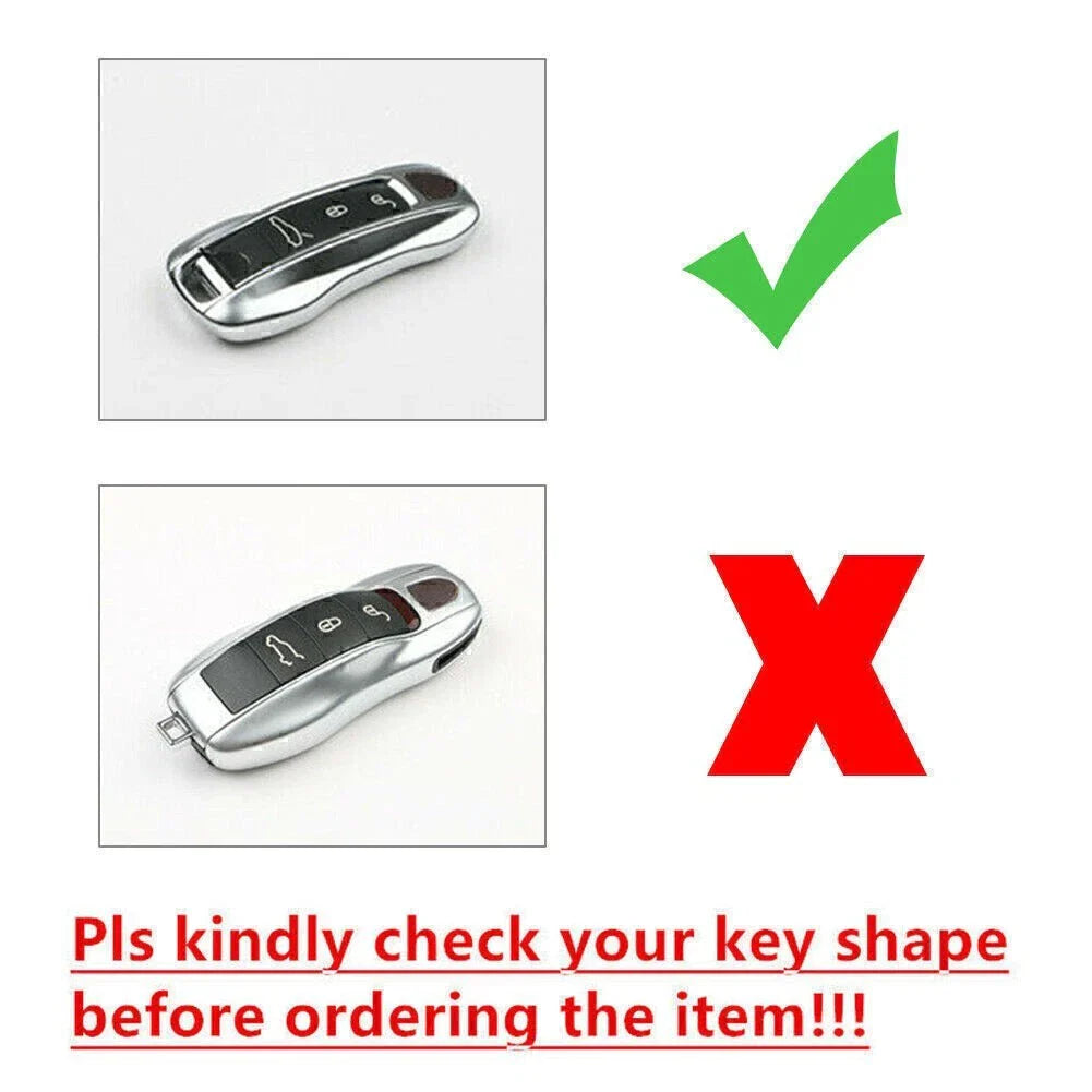 Remote Key Case Shell Cover for Porsche Cayenne Panamera (2017-2020) Red
