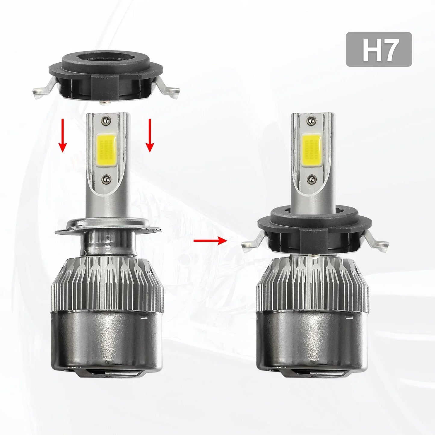 H7 LED Headlight Adapter Bases for Mercedes-Benz C Series (2010-2016)