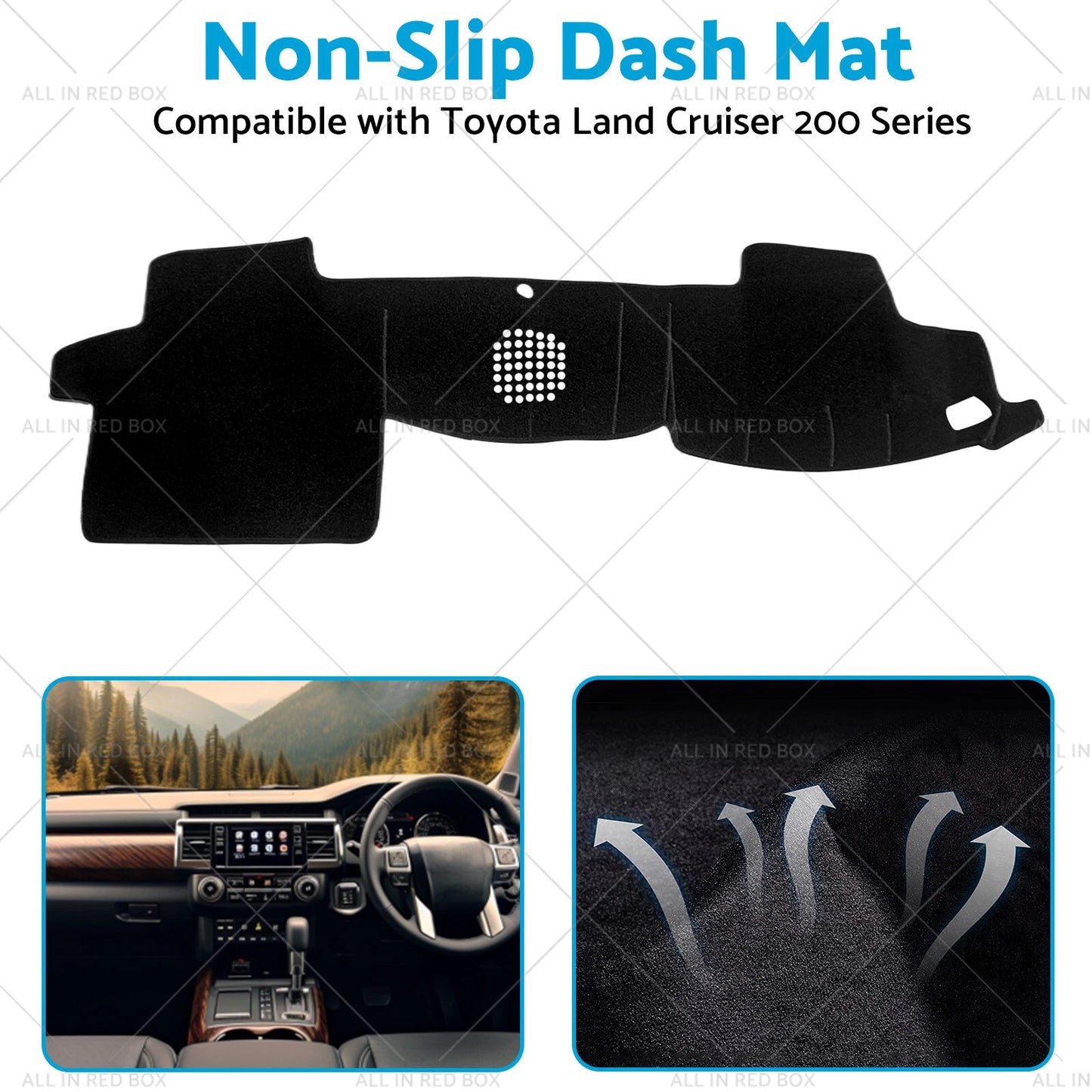 Dash Mat Sun Cover for Toyota Landcruiser 200 Series (2008-2023)