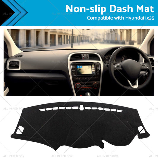 Dash Mat Black Non-Slip for Hyundai iX35 2010-2015