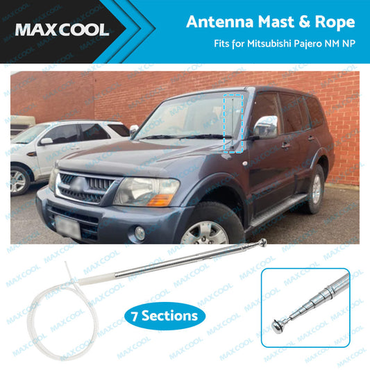 7-Section Antenna Mast and Rope for Mitsubishi Pajero NM-NP 2000-2006