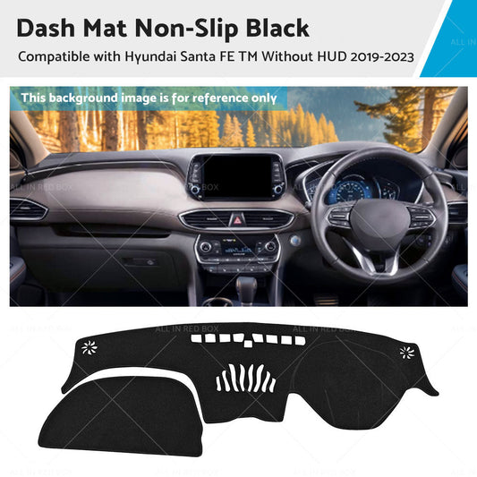 Dash Mat Black for Hyundai Santa Fe TM (2019-2023) Non-Slip Dashboard Cover