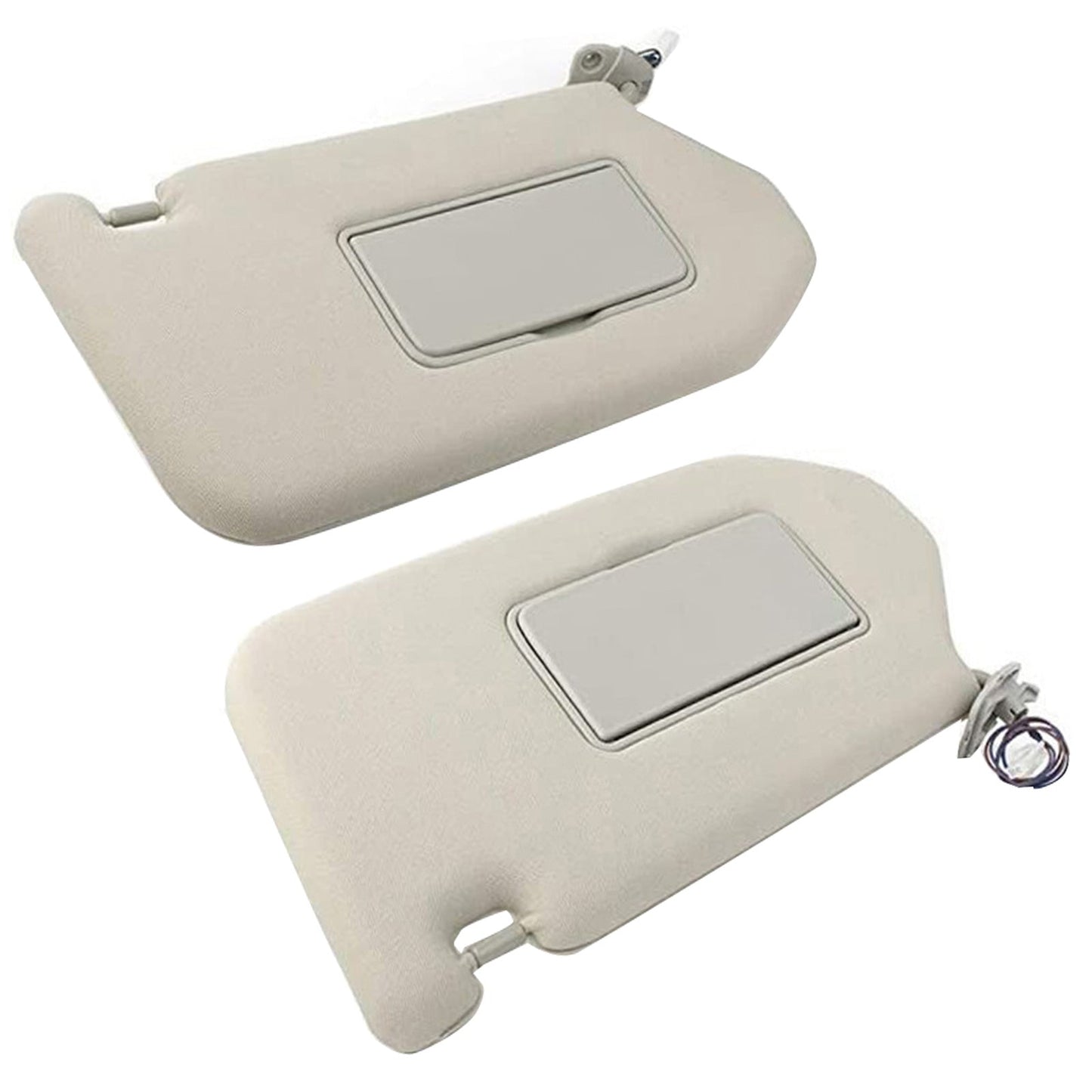 RH&LH Grey Sun Visor W/Mirror Suitable for Nissan Pathfinder Infiniti QX60 JX35-2