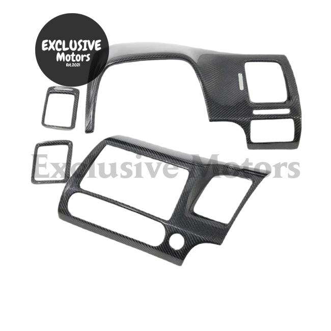 4Pcs Real Carbon Fiber Interior Trim For Honda Civic Type R Fd2