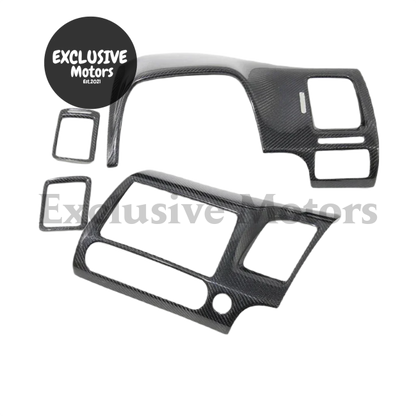 4Pcs Real Carbon Fiber Interior Trim For Honda Civic Type R Fd2