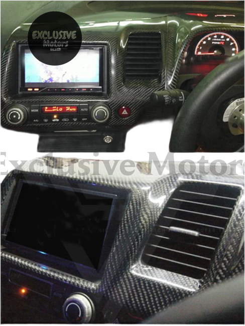 4Pcs Real Carbon Fiber Interior Trim For Honda Civic Type R Fd2