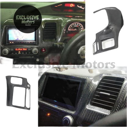 4Pcs Real Carbon Fiber Interior Trim For Honda Civic Type R Fd2