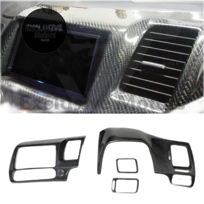 4Pcs Real Carbon Fiber Interior Trim For Honda Civic Type R Fd2