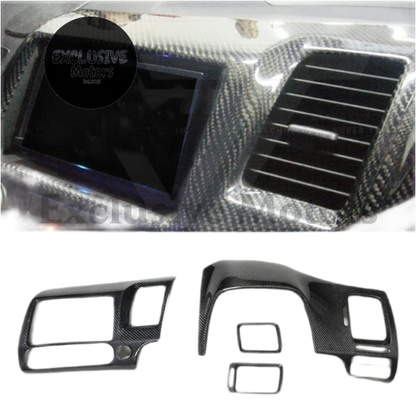 4Pcs Real Carbon Fiber Interior Trim For Honda Civic Type R Fd2