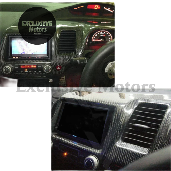 4Pcs Real Carbon Fiber Interior Trim For Honda Civic Type R Fd2