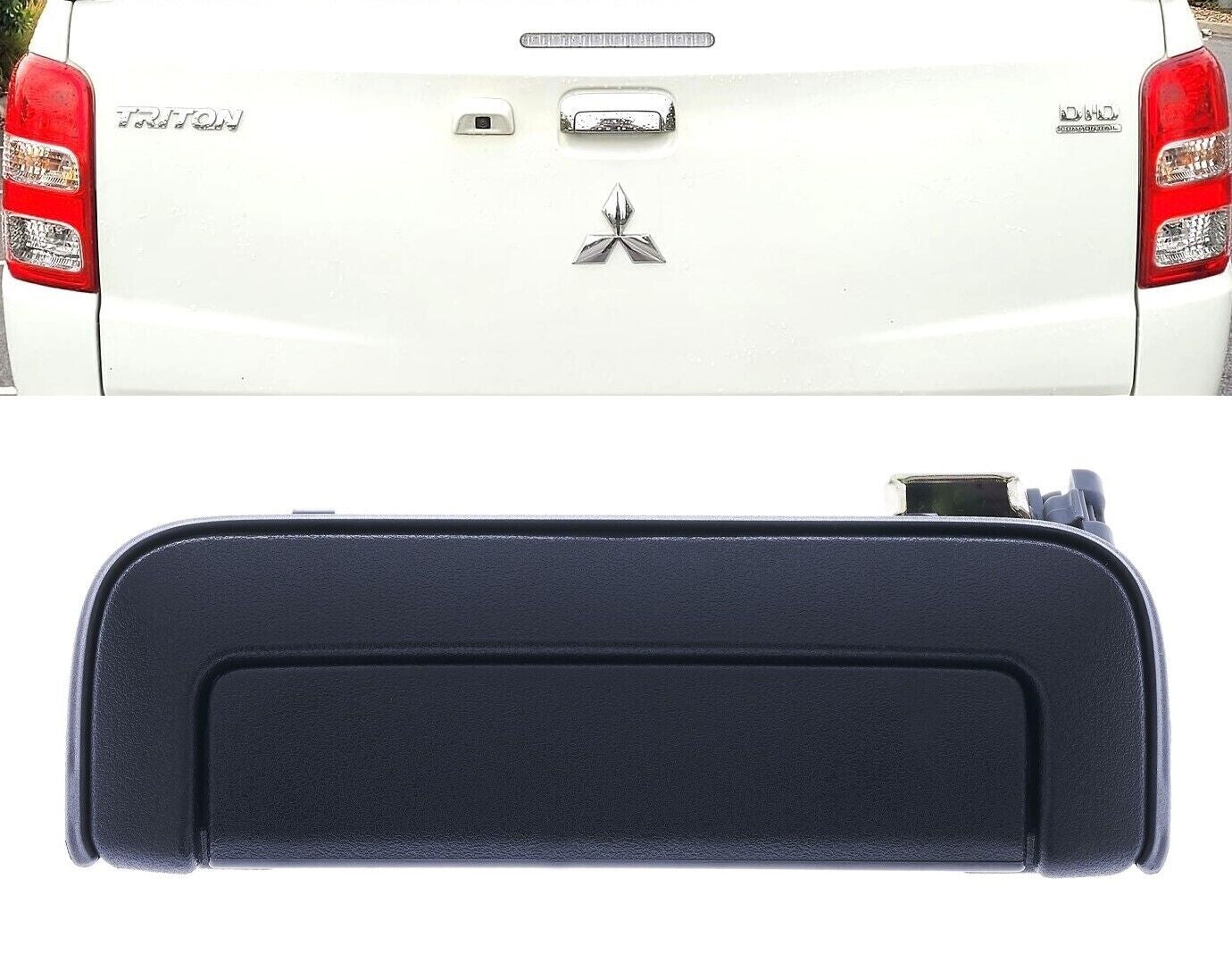 Tailgate Handle Textured Black for Mitsubishi Triton MQ MR 2015 -On