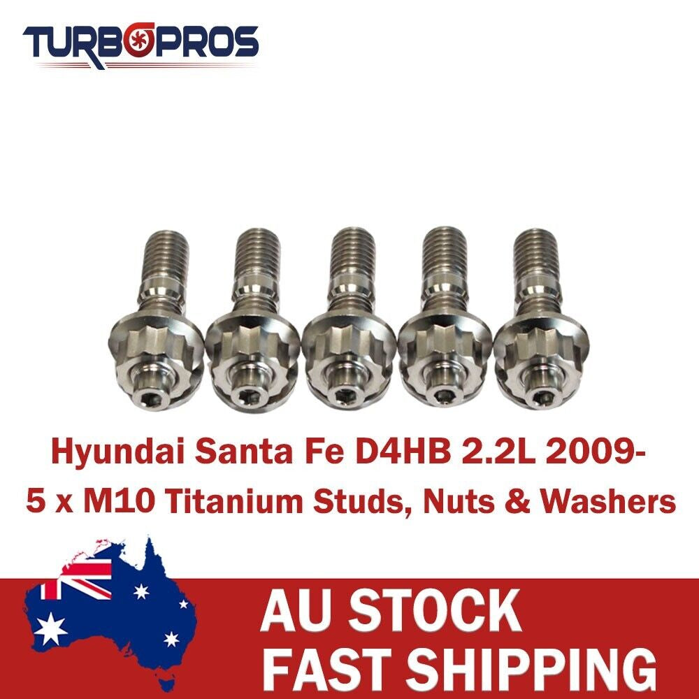 Titanium Turbo Charger Stud Kit for Hyundai Santa Fe D4HB 2.2L 2009 Onwards
