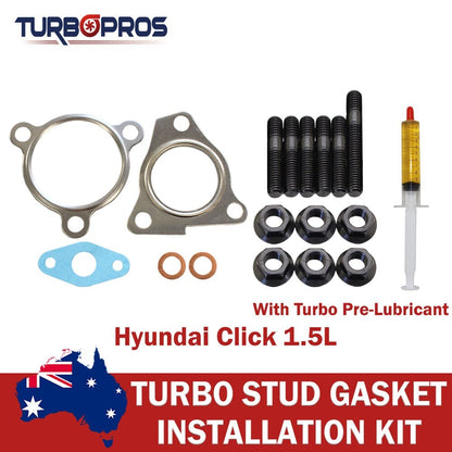 Turbo Charger Installation Stud, Gasket & Lubricant Kit for Hyundai Click 1.5L