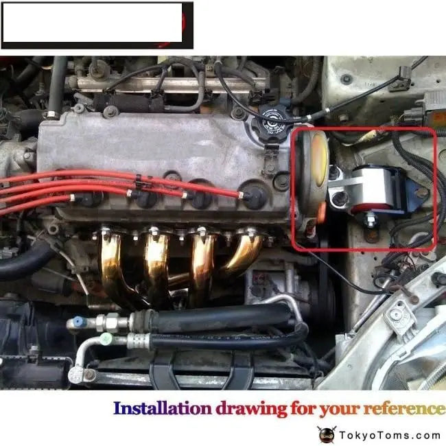 For 1996-2000 HONDA CIVIC D16 B16 B18 B20 Billet Aluminum SWAP MOUNTS EK D-SERIES B-SERIES CXX-EM003BK - Tokyo Tom's