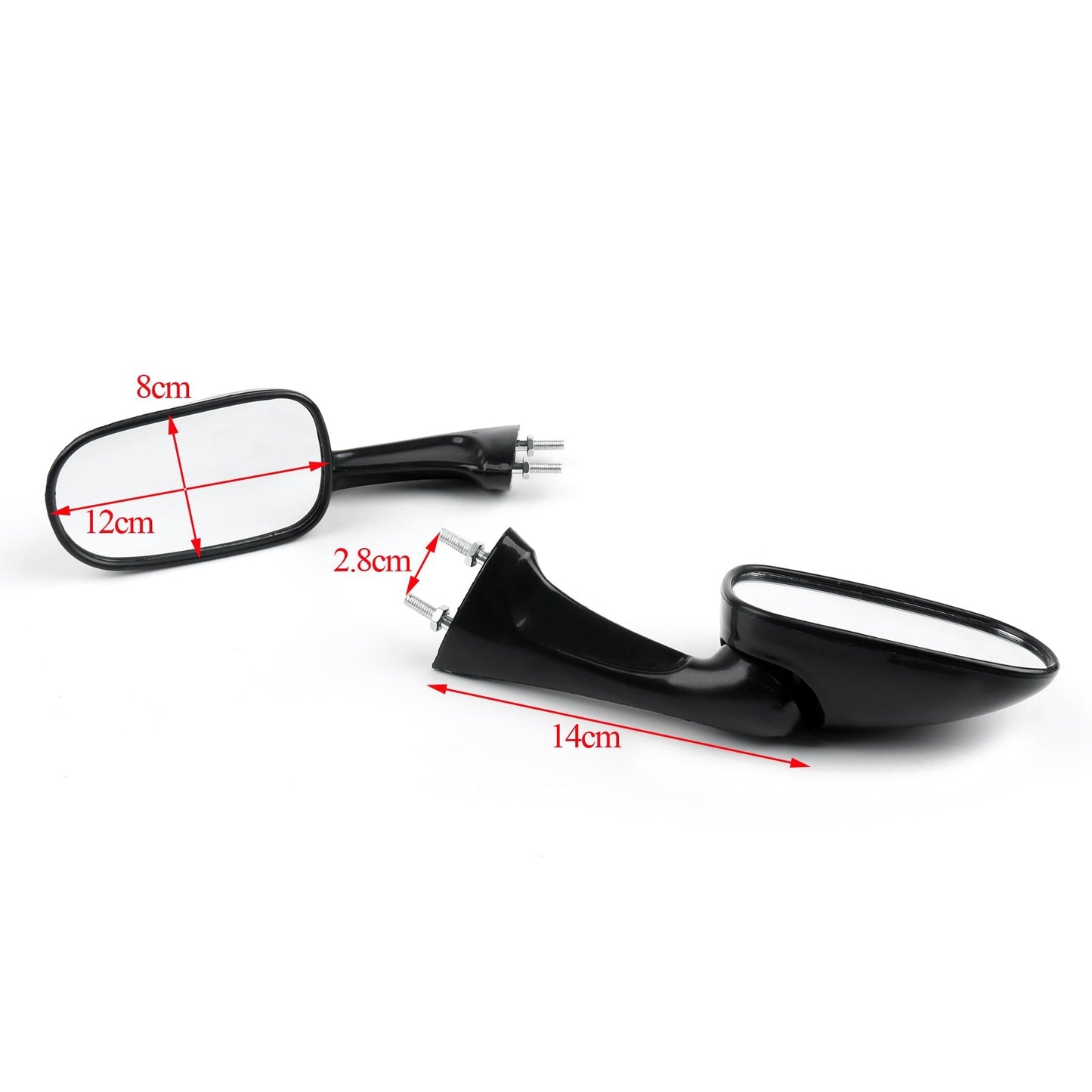Motorcycle Rearview Side Mirrors Left & Right Fit for Honda CBR 250 400 NSR 250 VFR RVF 400 1987-1996 Generic