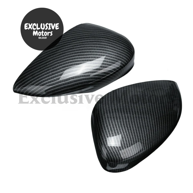 Rearview Mirror Cover for Ford Fiesta MK7 (2008-2019) - Carbon Fiber Look
