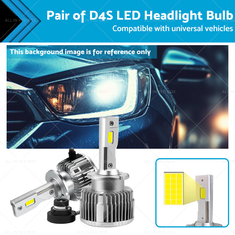 D4S LED Headlight Bulb 90W 6000K for Toyota Lexus 2000-2023