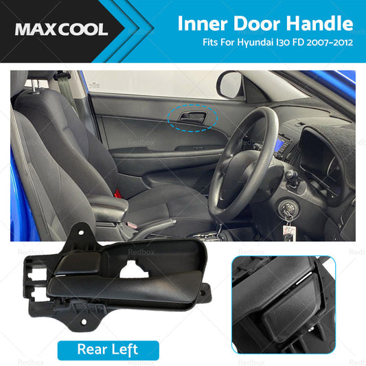 Rear Inner Door Handle LH for Hyundai I30 FD Black (2007-2012)